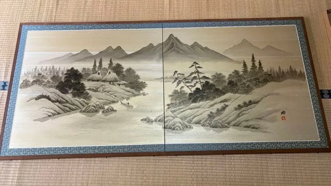屏风古董日本画作、画卷| eBay
