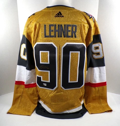 Robin Lehner Signed Adidas Vegas Golden Knights Gold Hockey Jersey Fanatics Auto