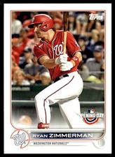 2022 Topps Opening Day Ryan Zimmerman Washington Nationals #34