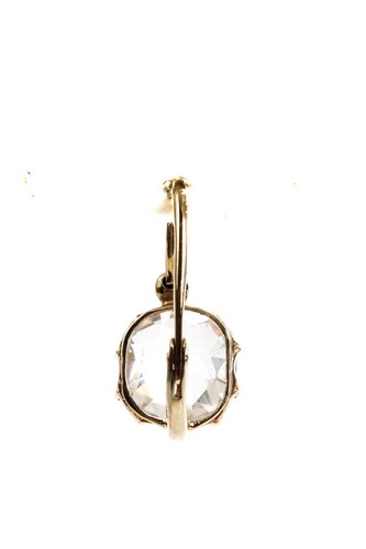 Designer Womens 10kt Yellow Gold CZ Dangle Earring .95g - Bild 2 von 2