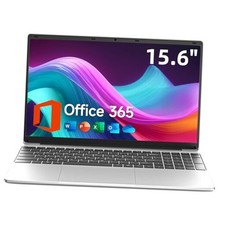 15.6 Inch Laptop with Office 365, 4GB DDR4 128GB SSD Intel Celeron 5205U CPU