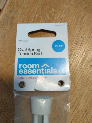 Brand New Room Essentials Oval Spring Tension Rod White 16in To 24in - Picture 4 of 4
