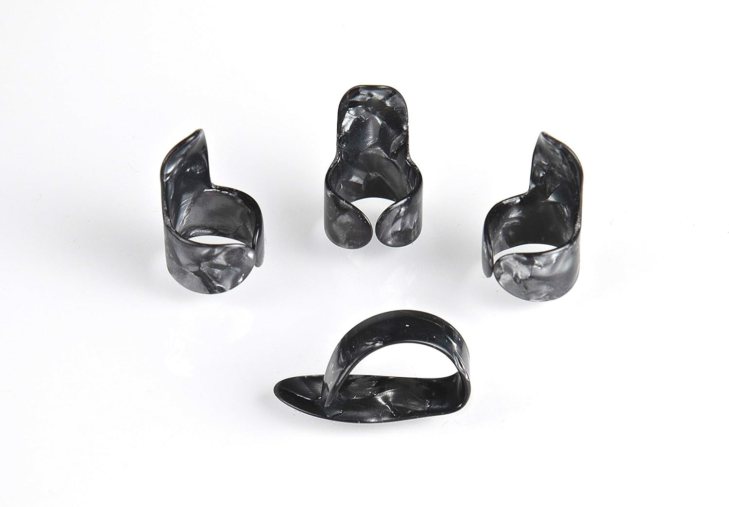 Thumb and Finger Picks - Large Black - Best for Fingerstyle Guitar, Banjo or Uku