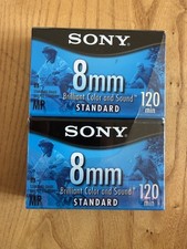 Sony 8mm P6-120MPL 120 Minute Video 8 MP Standard Video Tapes - Sealed Lot of 2