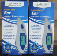Veridian Instant Read Ear Thermometer Digital Display - MODEL TS7 - 2 PACK