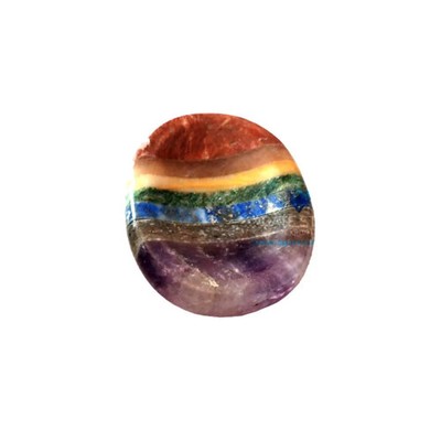 7 Chakra Regenbogen Daumen Sorgenstein 4 cm - Balance