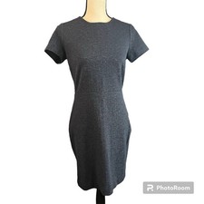 Banana Republic Factory | Navy Herringbone Back Zip Cap Sleeve Career Dress Sz 4