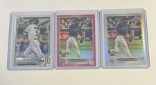 Wander Franco Topps Chrome Silver, Pink Rookie Card Refractors, Bowman Chrome. rookie card picture