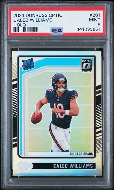 2024 Donruss Optic Holo 201 Caleb Williams Rookie PSA 9 Bears