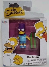 The Simpsons BARTMAN 2.5” Figure Wave 2 Jakks Pacific Bart Simpson