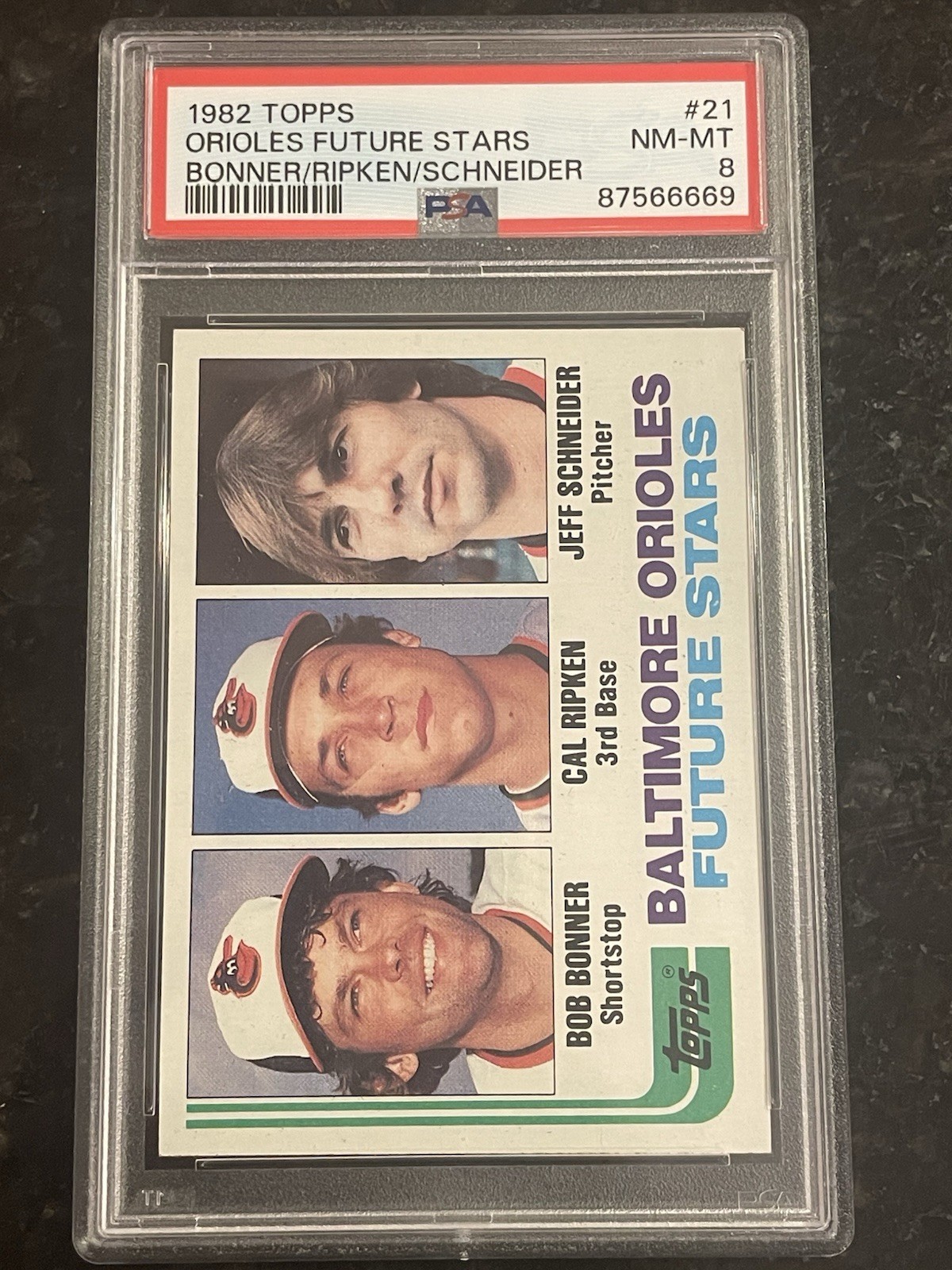 1982 Topps CAL RIPKEN JR Future Stars #21 NM-MT PSA 8 Baltimore Orioles ROOKIE