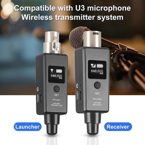 U3 Wireless Mic System Transmitter Receiver Microphone Adapter for Audio Mixer t - Photo 11/12