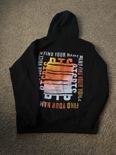 BTS POP UP BLACK HOODIE SPEAK YOURSELF Size M Rare HTF Hoodie Your name