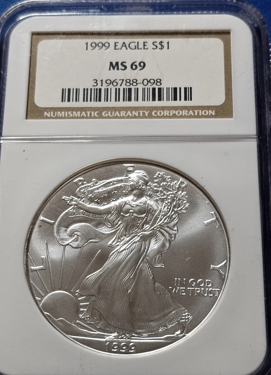 American Eagle MS 69 Graded 1999 Silver Bullion Coins for sale | eBay