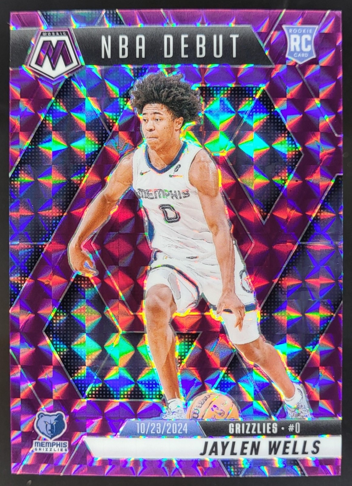 2024-25 Panini Mosaic Jaylen Wells Purple /99 NBA Debut Grizzlies DD5