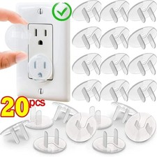 20pcs Baby Safety Outlet Covers Clear Electrical Socket Plug Protectors US