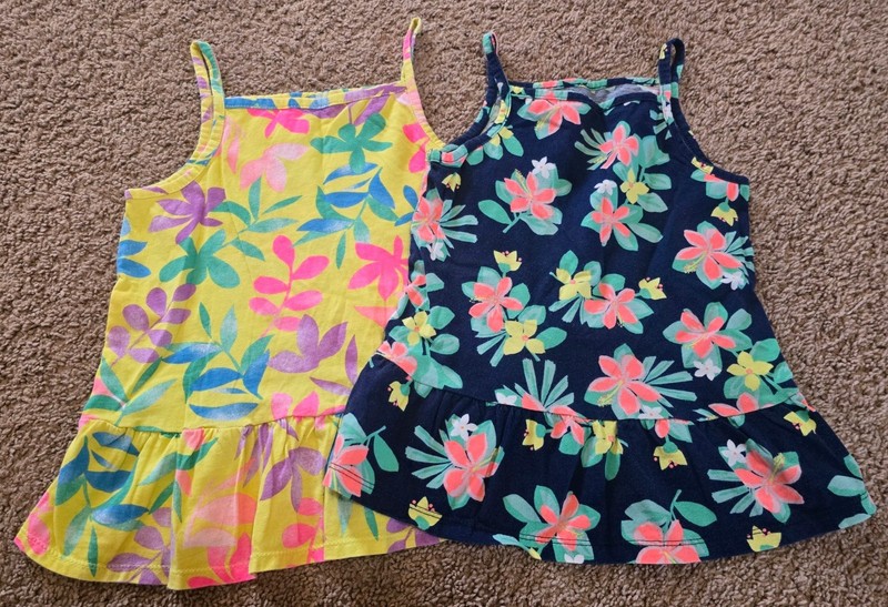 Girls Tank Tops (2). Size 7. Carter's Brand. Floral Print.