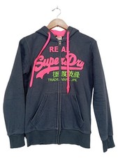 Superdry Herren Sweatjacke Kapuzenpullover Grau L Baumwolle Casual
