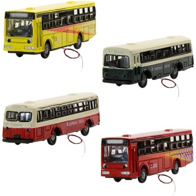 Evemodel 4 STK. Reise Busse Modell Auto mit Beleuchtung Spur N 12V NEU -4-