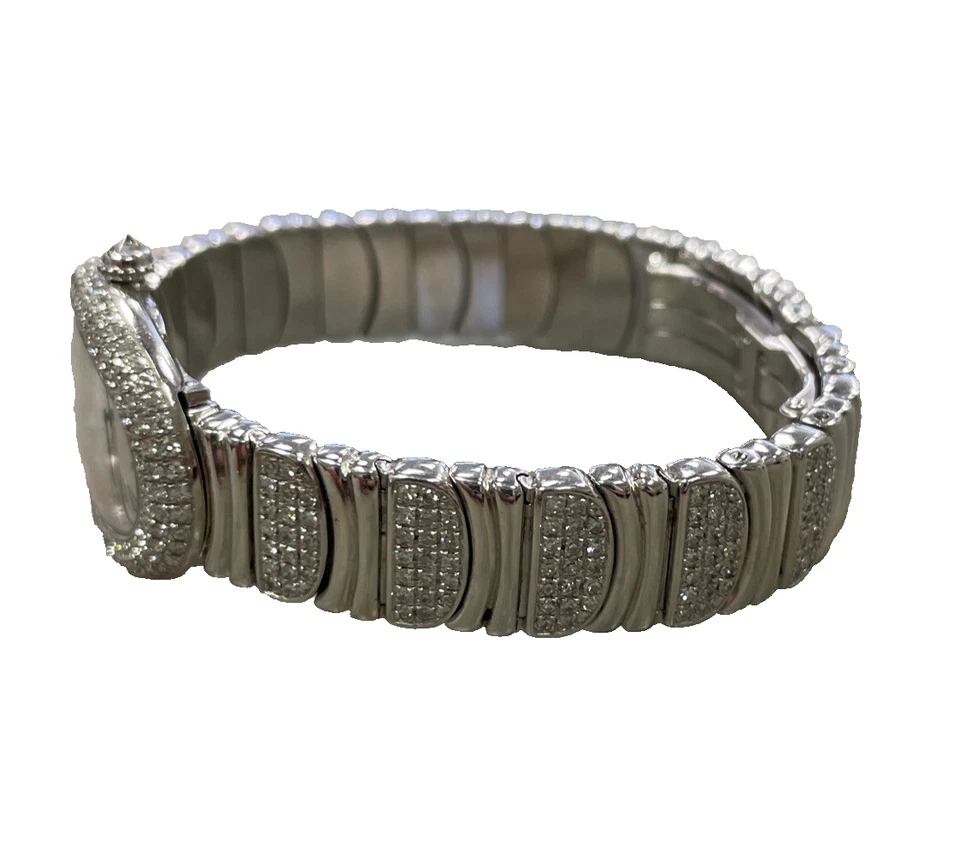 Reloj Cartier Bagnoire Oro Blanco 18k Y Diamantes Foto 4 de 4