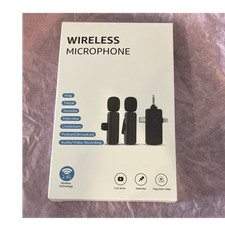 Wireless 2.4G Lavalier/Lapel Microphone Kit, 2 Transmitters, Plug  Play, Black