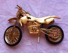 Vintage? Die Cast Gold Plated? Metal Enduro Motorcycle Lighter Monoshock RARE — photo 3