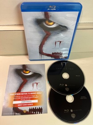 IT Chapter Two 2 Blu-ray, 2019 Sequel, James McAvoy, Pennywise the Clown, Bonus