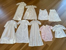 Vintage Antique Cotton Baby Gowns Lot Of 9 TLC