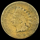 1859 Indian Head Cent - Antique United States of America 1c Penny Coin