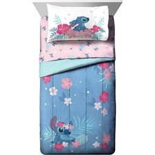 NEW Lilo Stitch Twin Size Bedding Comforter Sheet Set Jay Franco 5 piece set