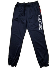 Pantaloni da allenamento Kappa neri da uomo taglia M con coulisse affusolata