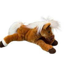 Animal Alley Toys R Us Brown Horse Plush White Mane Tail Vintage 2000 Pony 14 in