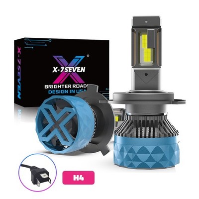 X-7SEVEN 2PCS H4 9003 LED Headlight Kit Bulbs Canbus High Low Beam White 38000LM