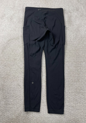Lululemon Align Crop Leggings Womens Size 6 Black Athleticwear Nulu Gym W6BJHS