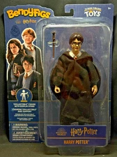 BendyFigs Noble Toy Collection - Harry Potter -7" Action Figure w/ Display Stand