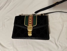 Gucci Sylvie Shoulder Bag GG Velvet Small
