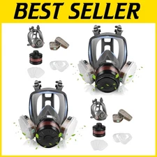 Ergonomic Full Face Gas Mask with 99.97% Filtration - Ultimate Protection Set