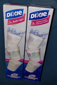 Vintage 2006 3 Oz Dixie Bath Cups Sealed Vintage NOS 2 Boxes 200 Paper