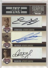 2005 Donruss Signature Series Esteban Loaiza Jose Guillen Marlon Byrd Auto