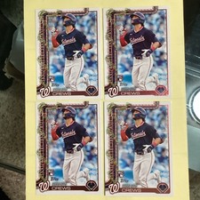 2025 Topps Holiday Baseball Dylan Crews (4) Card RC Lot Washington Nationals