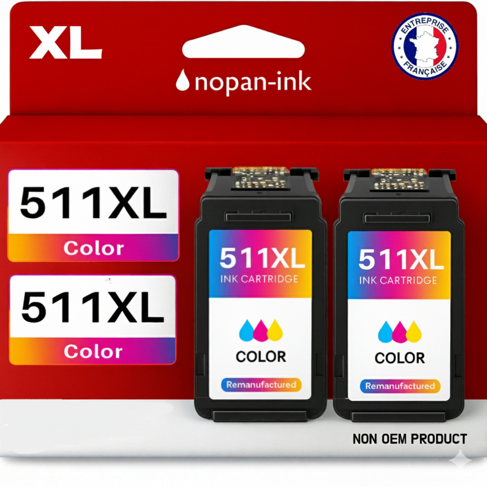 Cartouches Canon CL511 couleur Nopan-ink pour vos dossiers et photos