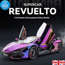 1:24 Lamborghini Revuelto Spray Plated Diecast Car Model Toy 4Door Supercar Gift