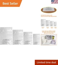 Versatile 400 Count Clear Packaging Bags - Self-Seal with Suffocation Warning