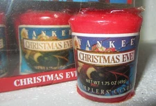 LOT OF 6 Yankee Candle Retired "CHRISTMAS EVE" Festive ~ Sampler Votives ~ RARE