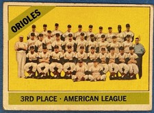 1966 TOPPS #348 BALTIMORE ORIOLES TEAM CARD