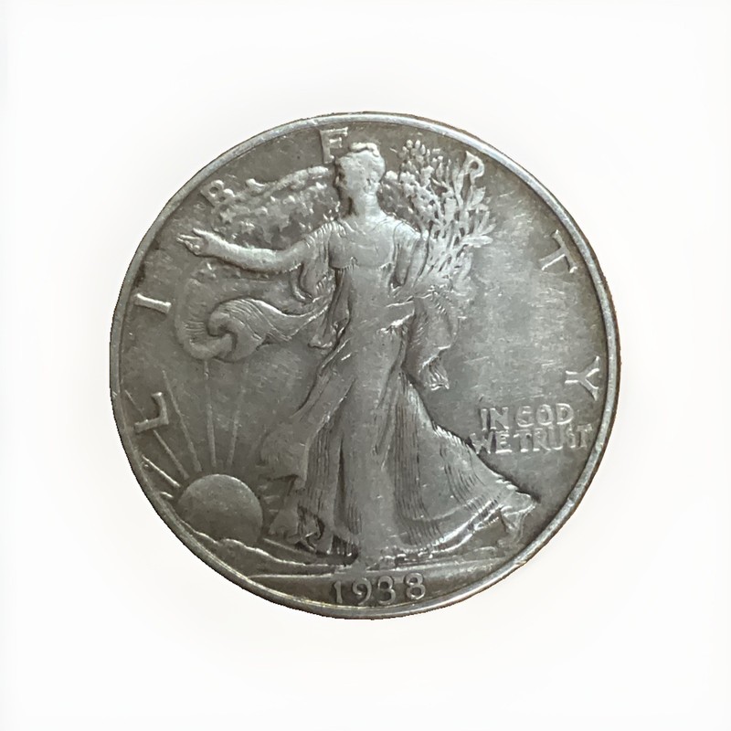 1938 d walking liberty half dollar