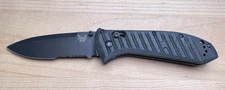 Benchmade 570SBK-1 Presidio II Black CF-Elite AXIS Lock Combo Edge Folding Knife