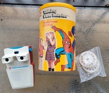 Rare Vintage Talking View-Master Spiderman Gift Pak Iron Man Thor Comic Toy Work