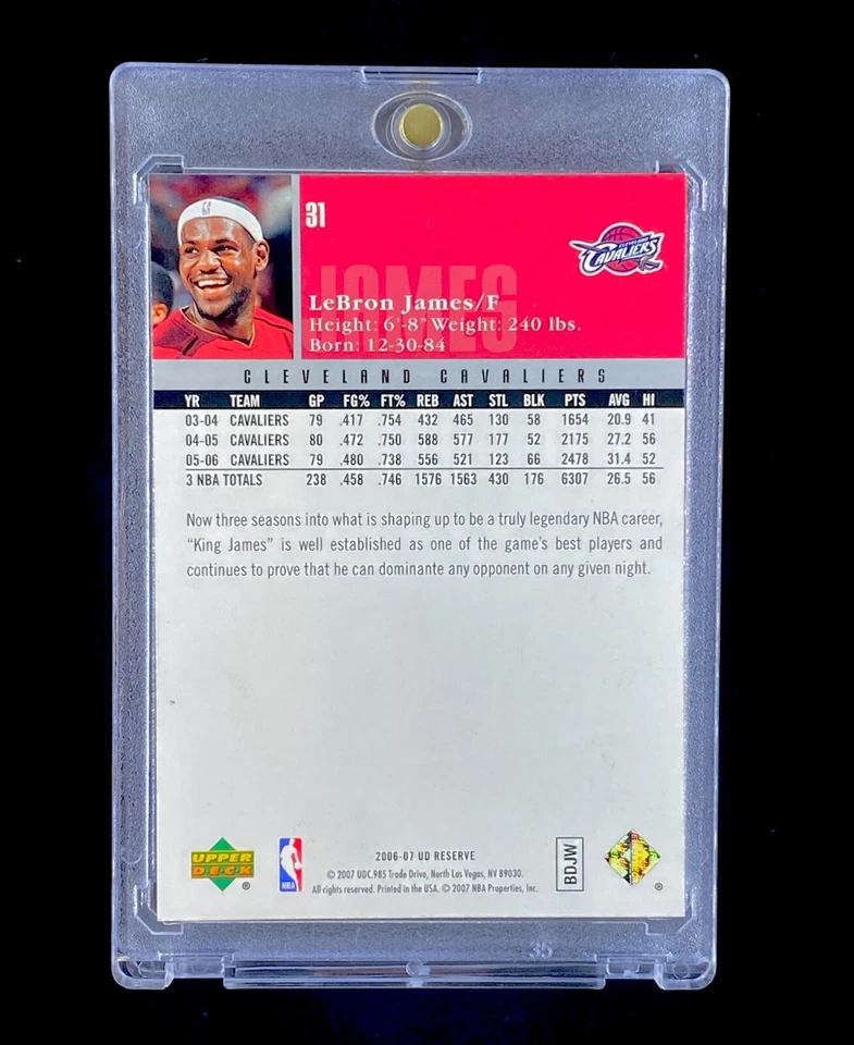 LEBRON JAMES RARE MIAMI HEAT REFRACTOR HOLO Upper Deck Silver Card Non Rookie - Image 3 of 4