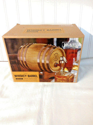 BRAND NEW REFINERY WHISKEY BARREL DRINK DISPENSER 800ML/27 FL.oz